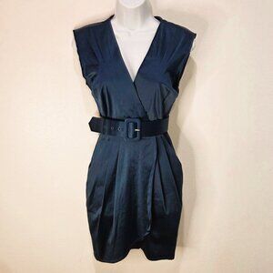 As U Wish Blue Sleeveless Party Dress with Matching Belt- Size 3